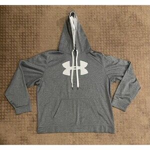 Mens Under Armour Gray Fleece Storm Hoodie Sweatshirt 2XL